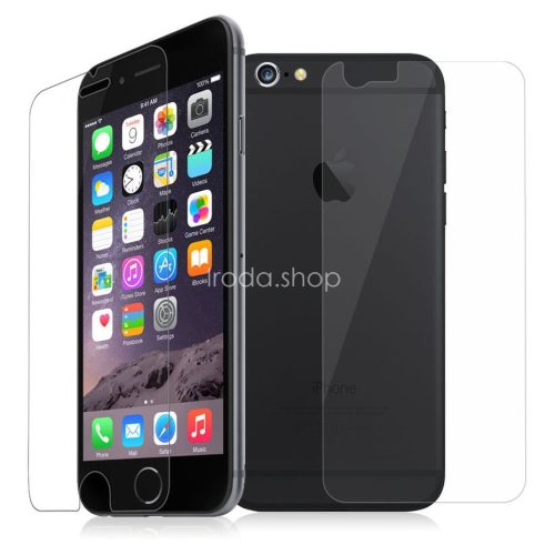 Apple iPhone 7 Plus / 8 Plus, Kijelzővédő fólia, ütésálló fólia, elő és hátlapi, Tempered Glass (edzett üveg), Clear