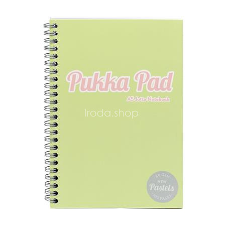 Spirálfüzet, A5, vonalas, 100 lap, PUKKA PAD "Pastel Jotta Pad", vegyes szín