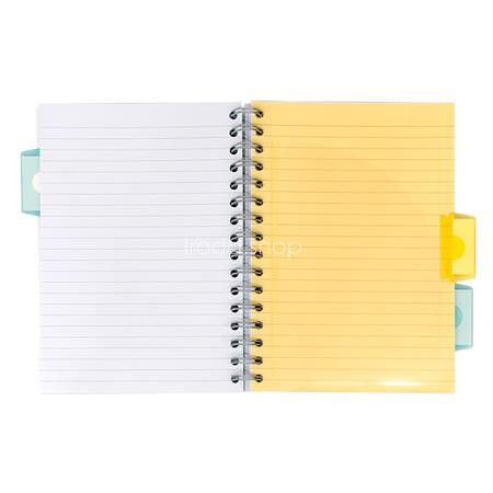 Spirálfüzet, A5, vonalas, 100 lap, PUKKA PAD "Pastel project book", vegyes szín