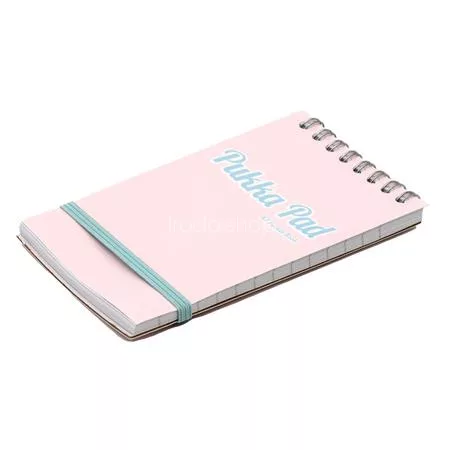 Jegyzetfüzet, spirálozott, A7, vonalas, 50 lap, PUKKA PAD "Pastel", vegyes színek