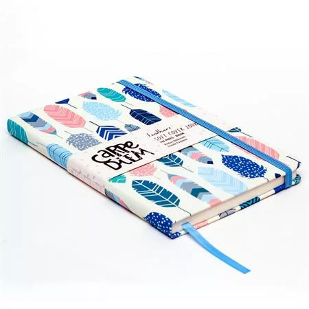 Jegyzetfüzet, A5, puhafedeles, PUKKA PAD "Carpe Diem", toll minta