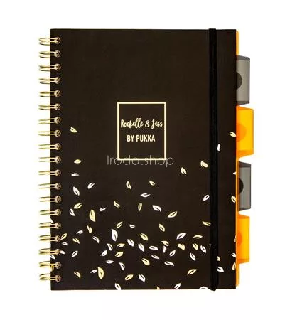 Spirálfüzet, B5, vonalas, 100 lap, PUKKA PAD "Rochelle & Jess Project Book", vegyes szín