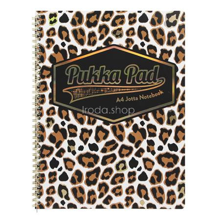 Spirálfüzet, A4+, vonalas, 80 lap, PUKKA PAD "Wild Jotta", vegyes minta