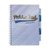 Spirálfüzet, A4, vonalas, elválasztóval, 100 lap, PUKKA PAD "Haze Project Book", vegyes szín