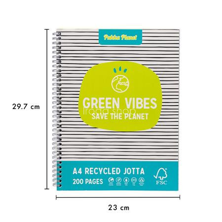 Spirálfüzet, A4+, vonalas, 100 lap, PUKKA PAD "Planet Jotta", vegyes szín