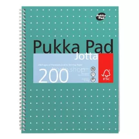   Spirálfüzet, A4+, kockás, 100 lap, PUKKA PAD, "Metallic Jotta"