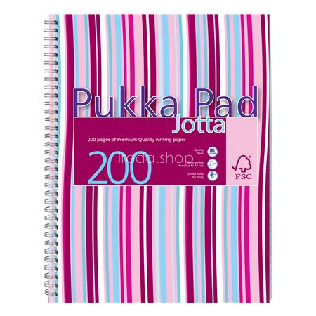 Spirálfüzet, A4+, vonalas, 100 lap, PUKKA PAD "Stripe Jotta"