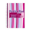 Spirálfüzet, A6, vonalas, 100 lap, PUKKA PAD "Stripe Jotta"