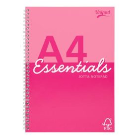   Spirálfüzet, A4, vonalas, 80 lap, PUKKA PAD "Unipad Essentials Jotta", vegyes