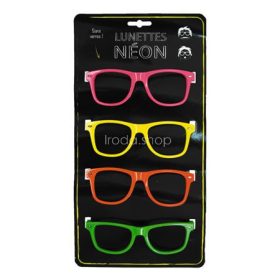   Szemüveg, UV fényben fluoreszkáló, műanyag, neon színek