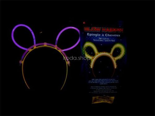 Fejpánt, sötétben világító, műanyag, neon színek