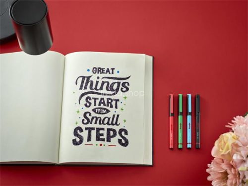 Tűfilc készlet, 0,4 mm, ROTRING "Liner", 4 különböző szín