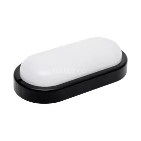  HOME RCO18LEDBK LED-es fali/mennyezeti lámpa, ovális, fekete, 18 W, 4000K, 1200 lumen, IP54, kül- és beltéri kivitel