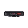 Power bank, beépített kábellel, 10.000mAh, RIVACASE "VA2211", fekete