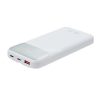 Hordozható akkumulátor, beépített kábellel, 10000mAh, RIVACASE "VA2211", fehér