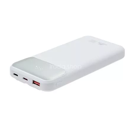 Power bank, beépített kábellel, 10.000mAh, RIVACASE "VA2211", fehér