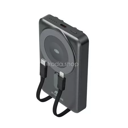 Power bank, mágneses (vezeték nélküli), 10.000mAh, RIVACASE "VA2608"