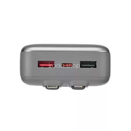 Power bank, beépített kábellel, 20.000mAh, RIVACASE "VA2612"
