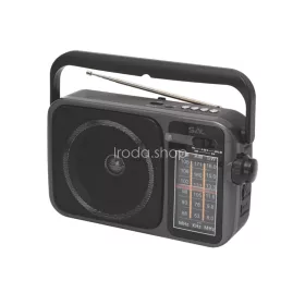   SAL RPR10 hordozható rádió multimédia lejátszóval, vezeték nélküli Bluetooth hangszóró, 3-sávos rádió, MP3 lejátszás USB/microSD eszközről, tölthető