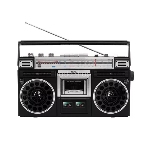 SAL RRT BROOKLYN sztereó kazettás rádiós magnó, Bluetooth, USB, microSD, MP3, felvétel, 4-sávos rádió, multimédia