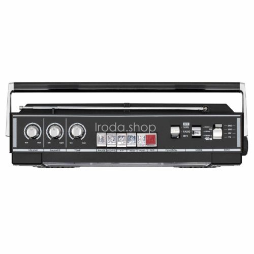 SAL RRT BROOKLYN sztereó kazettás rádiós magnó, Bluetooth, USB, microSD, MP3, felvétel, 4-sávos rádió, multimédia