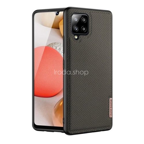 Samsung Galaxy A42 5G / M42 5G SM-A426B / M426B, Műanyag hátlap védőtok + szilikon keret, fényvisszaverő szövet hátlap, rács minta, Dux Ducis Fino, zöld