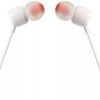 Vezetékes sztereó fülhallgató, 3.5 mm, mikrofon, funkció gomb, JBL T110, fehér, gyári