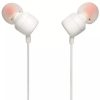 Vezetékes sztereó fülhallgató, 3.5 mm, mikrofon, funkció gomb, JBL T110, fehér, gyári