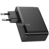 Hálózati töltő adapter, 100W, 2 x USB aljzat, 2 x USB Type-C aljzat, gyorstöltés, PD, GaN2, Baseus GaN2 Pro, fekete