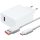 Hálózati töltő adapter, 33W, USB aljzat, USB Type-C kábellel, gyorstöltés, PD, QC, Xiaomi Charging Combo, fehér, gyári