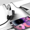 Hálózati töltő adapter, 65W, USB aljzat, 2 x USB Type-C aljzat, USB Type-C - USB Type-C kábellel, gyorstöltés, PD 3.0, QC 3.0, GaN5, Baseus GaN5 Pro, fehér