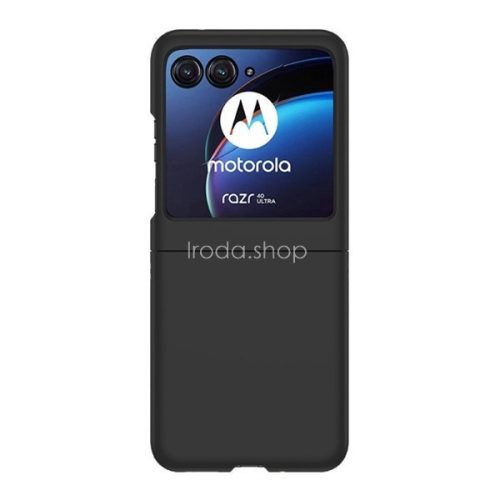 Motorola Razr 40 Ultra, Műanyag hátlap védőtok, fekete