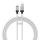 USB töltő- és adatkábel, USB Type-C, 100 cm, 6000 mA, 100W, törésgátlóval, gyorstöltés, Baseus Coolplay, CAKW000602, fehér