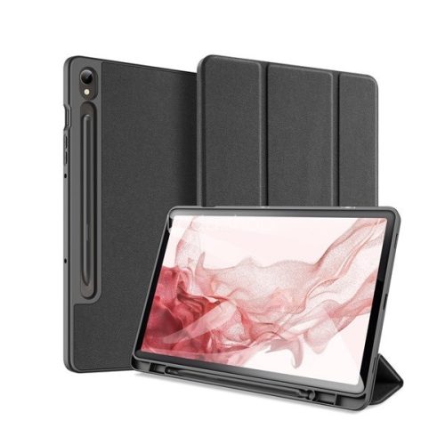 Samsung Galaxy Tab S9 11.0 SM-X710 / X716B, mappa tok, Trifold, érintőceruza tartó, Dux Ducis Domo, fekete