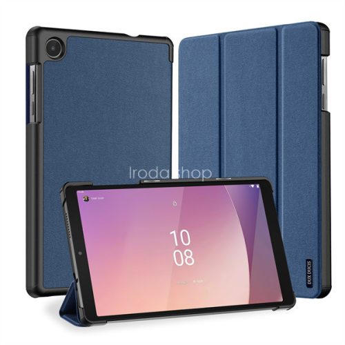 Lenovo Tab M8 (8.0) (4. generáció) TB-300, mappa tok, Trifold, Dux Ducis Domo, sötétkék