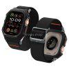 Apple Watch Ultra 1-2 (49 mm), textíl pótszíj, szilikon keret, közepesen ütésálló, Spigen Lite Fite Pro, fekete