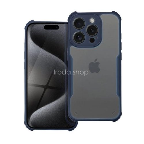Xiaomi Redmi Note 13 Pro Plus 5G, Szilikon tok, közepesen ütésálló, légpárnás sarok, akril hátlap, Anti-Drop Case, átlátszó/sötétkék
