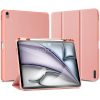 Apple iPad Air 13 (2024 / 2025), mappa tok, Smart Case, érintőceruza tartó, Dux Ducis Domo, rózsaszín