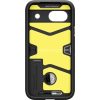 Google Pixel 8a, Szilikon tok + műanyag hátlap, kitámasztóval, Spigen Tough Armor, fekete