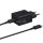 Hálózati töltő adapter, 45W, USB Type-C aljzat, USB Type-C - USB Type-C kábellel, PD, PDO / PPS, gyorstöltés, Samsung, fekete, gyári