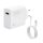 Hálózati töltő adapter, 120W, USB aljzat, USB Type-C kábellel, gyorstöltés, Xiaomi Hypercharge Combo, fehér, gyári