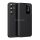 Samsung Galaxy S22 Ultra 5G SM-S908, Oldalra nyíló tok, hívás mutatóval, kártyatartóval, Smart View Cover, fekete