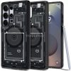 Samsung Galaxy S25 Ultra SM-S938, Műanyag hátlap védőtok + szilikon keret, Magsafe töltővel kompatibilis, Telefon belső minta, Spigen Ultra Hybrid Zero One Mag, átlátszó/füst