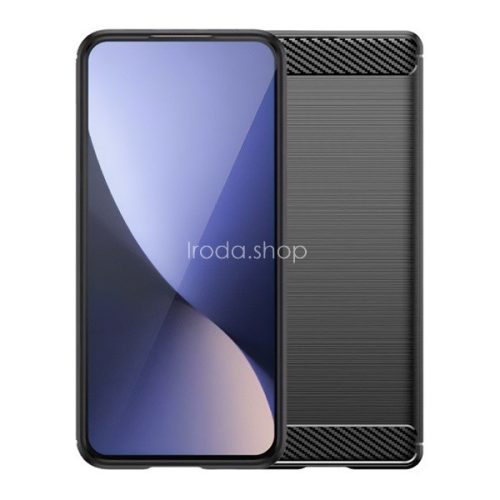 Nothing Phone 3a, közepesen ütésálló, szálcsiszolt, karbon minta, fekete