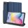 Samsung Galaxy Tab S6 Lite 10.4 (2020 / 2022 / 2024) SM-P610 / P615 / P613 / P619 / P620 / P625, mappa tok, Trifold, érintőceruza tartó, Dux Ducis Domo, sötétkék