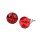 Fülbevaló, light siam piros SWAROVSKI® kristállyal, 8 mm, ART CRYSTELLA®