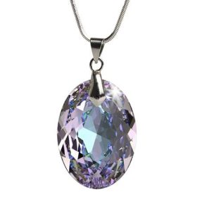   Nyaklánc, ovális formájú, ametiszt lila SWAROVSKI® kristállyal, 16 mm ART CRYSTELLA®
