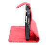 Xiaomi Redmi 14C / Poco C75, Oldalra nyíló tok, stand, kártyatartóval, csatos, Tactical Field Notes, piros