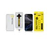 Apple iPhone 16 Pro Max, Kijelzővédő fólia, ütésálló fólia (az íves részre is!), Tempered Glass (edzett üveg), segéd kerettel, Tactical Impact Barrier, fekete