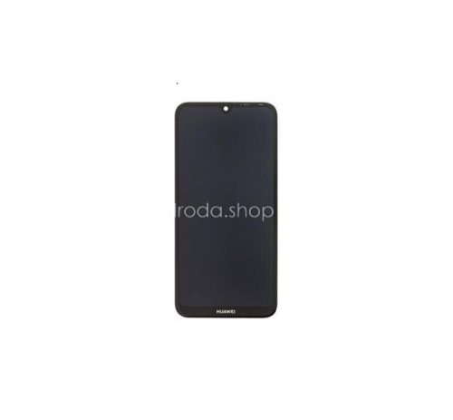 Huawei Y7 (2019) kompatibilis LCD modul kerettel, OEM jellegű, fekete, Grade S+